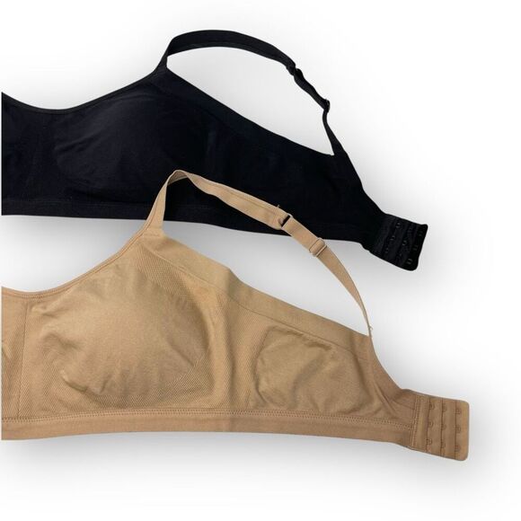 Felina Side Smoothing Bra Adjustable Straps Lot of 2 Black Tan Women’s Size XL - Picture 4 of 7